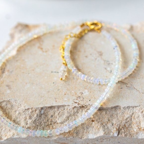 STUNNING AAA FIRE OPAL Beaded Necklace GORGEOUS Ethiopian FIRE Opals Genuine - Picture 7 of 15